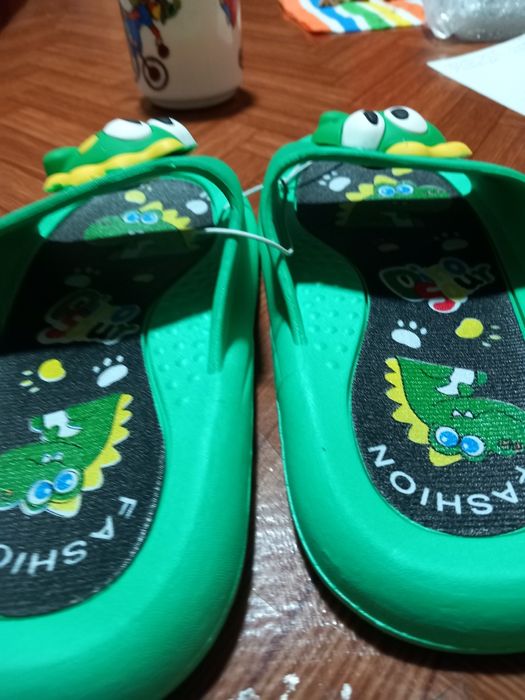 Детски джапанки  зелени
