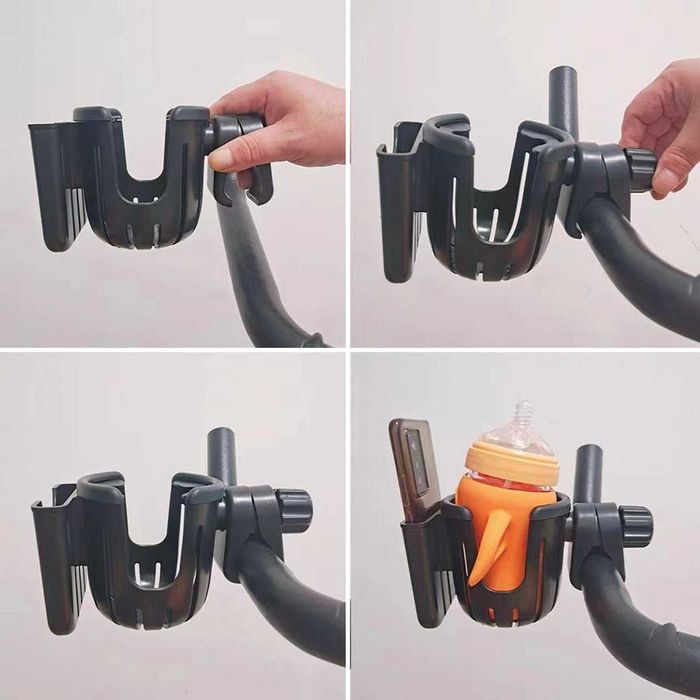 Поставка за чаша за количка с поставка за мобилен телефон