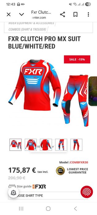 Fxr costum motocross.  Marimea L