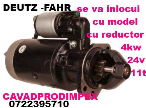 Electromotor 4kw ptr echipare utilaje cu motoare DEUTZ -FAHR la 24v