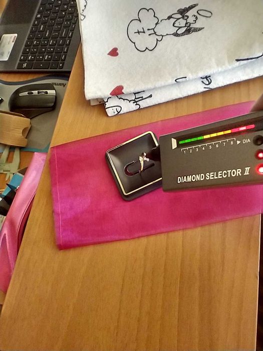 Дамски Пръстен, жълто Злато-14к  с Диамант