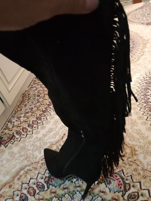 Осенние сапоги на каблуке