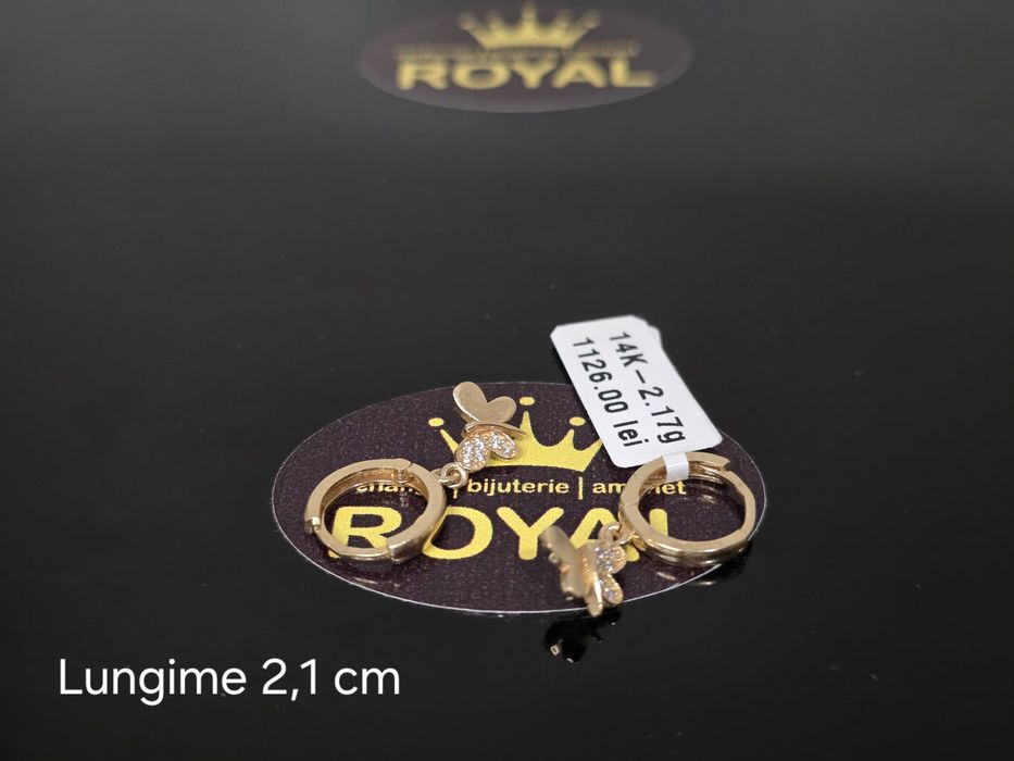 Bijuteria Royal: Cercei aur 14k/2.17 gr