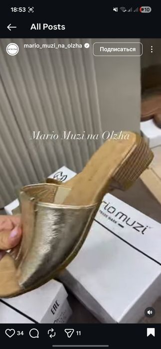 Женские шлепки Mario muzi