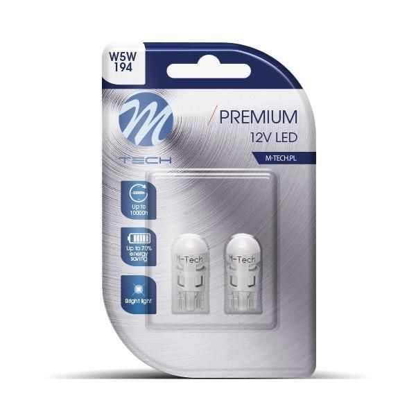 комплект габаритни крушки диодни m-tech led l106 - w5w 1xsmd3030 ...