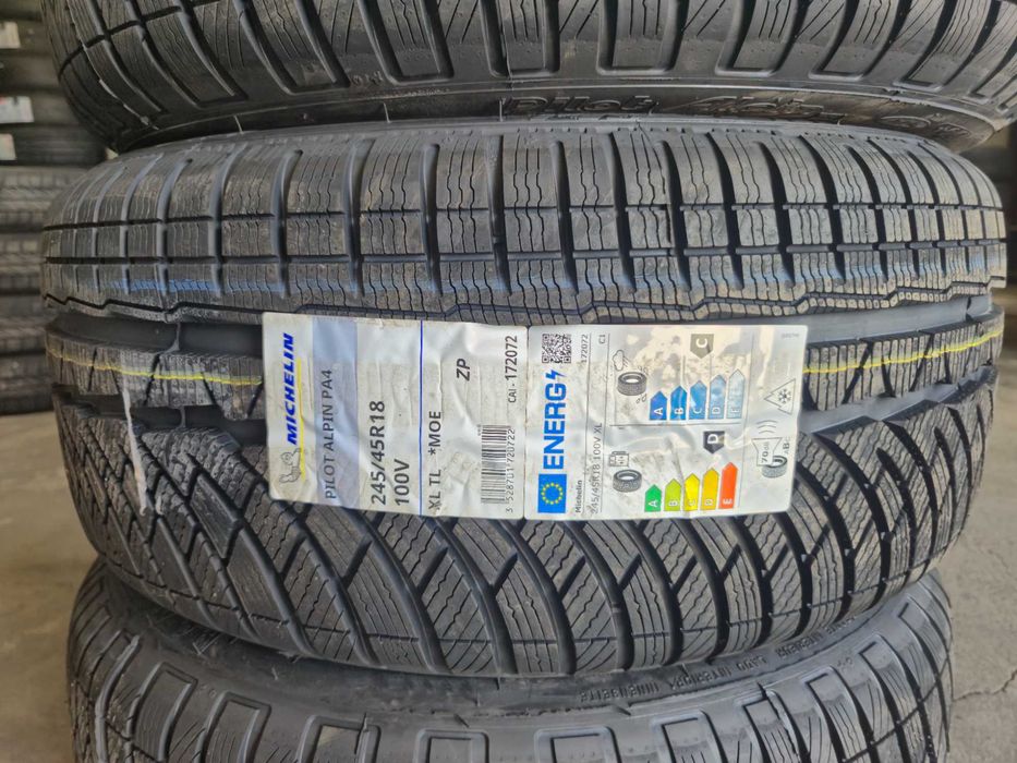 4 Anvelope IARNA - 245/45/18 100V XL - Michelin Pilot Alpin 4  - NOU ZP Run-Flat OEM BMW MERCEDES - DOT 2024 !