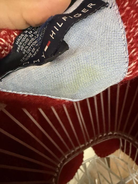 Мъжки пуловер tommy hilfiger l xl л хл вълна и памук
