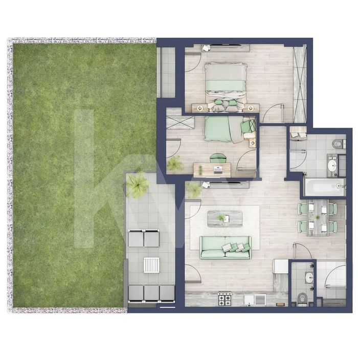 Apartament 3 camere, Parter, intabulare vara 2026
