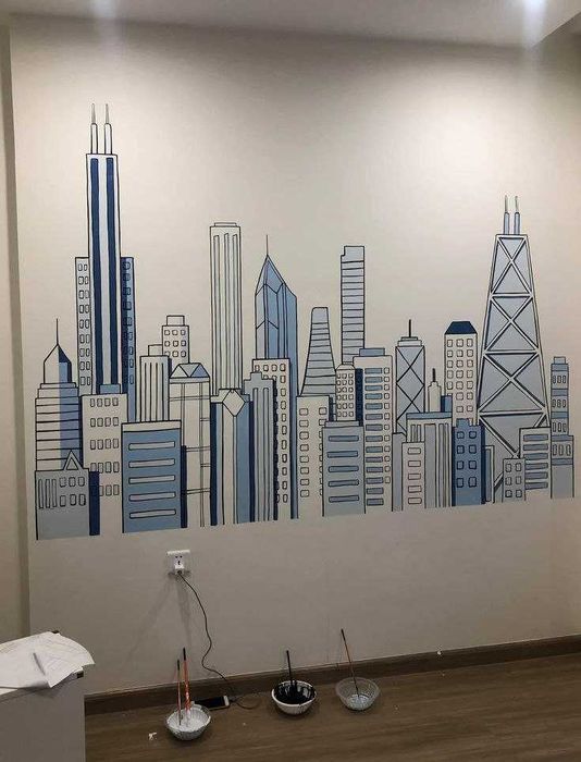 devorlarga rasm chizish. Rassom