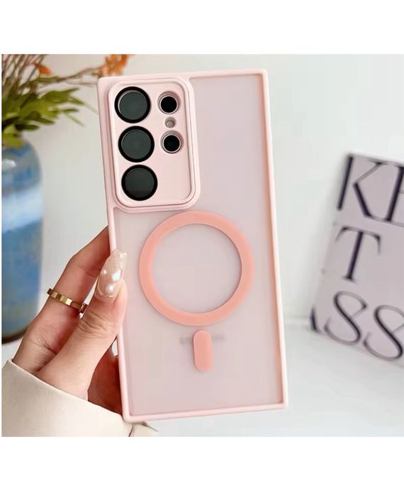 Samsung S23/S24/S25/PLUS/ULTRA Husa Magsafe Spate Mat Margine Silicon