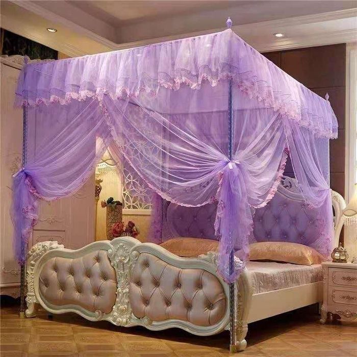 Роскошная москитная сетка с четырьмя углами, Москитная сетка для двухс