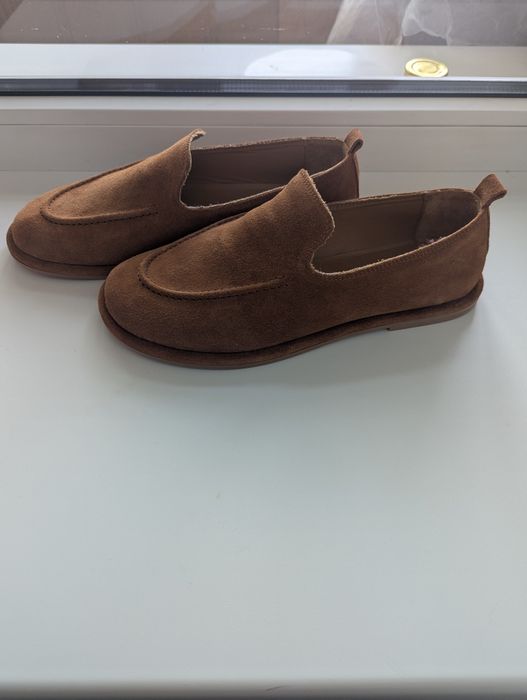 Лоферы из натуральной замши