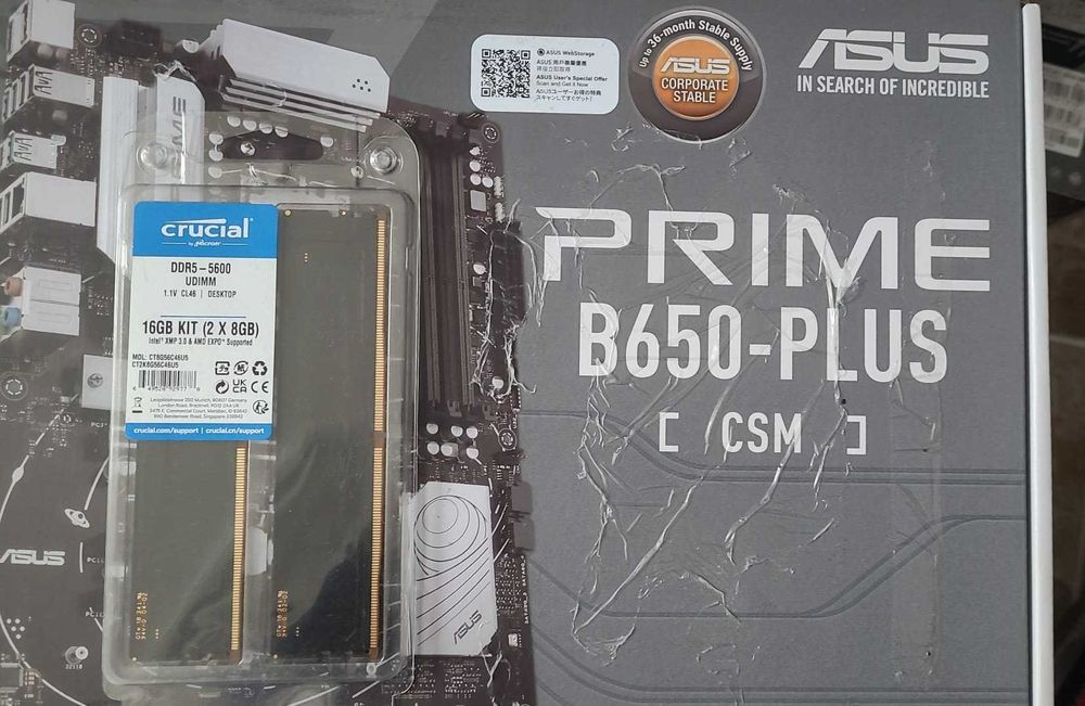 Kit Gaming Asus B650 plus + AMD Ryzen 5 8400F ,nou