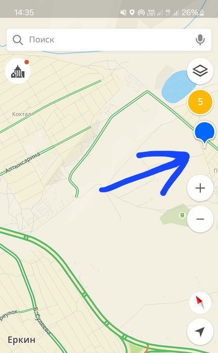 Продам участок 6 соток в Коктале.