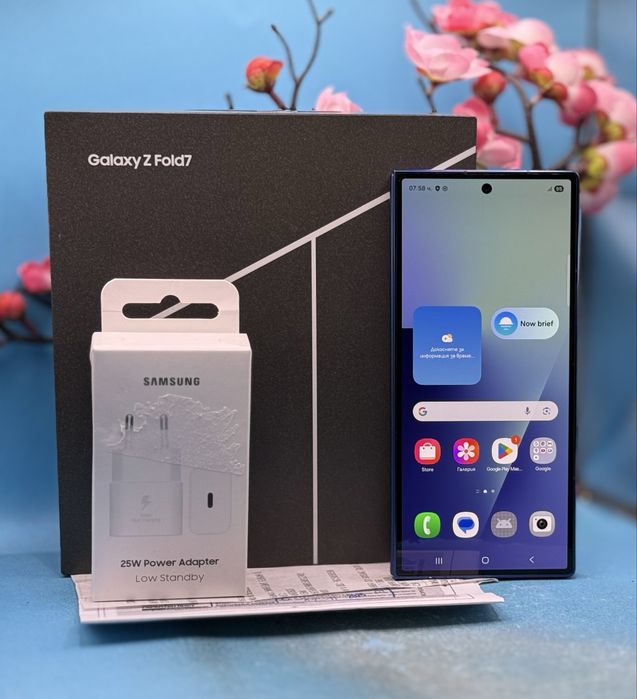 ГАРАНЦИОНЕН! Samsung Galaxy Z Fold7, 12GB RAM, 256GB, Blue + адаптер