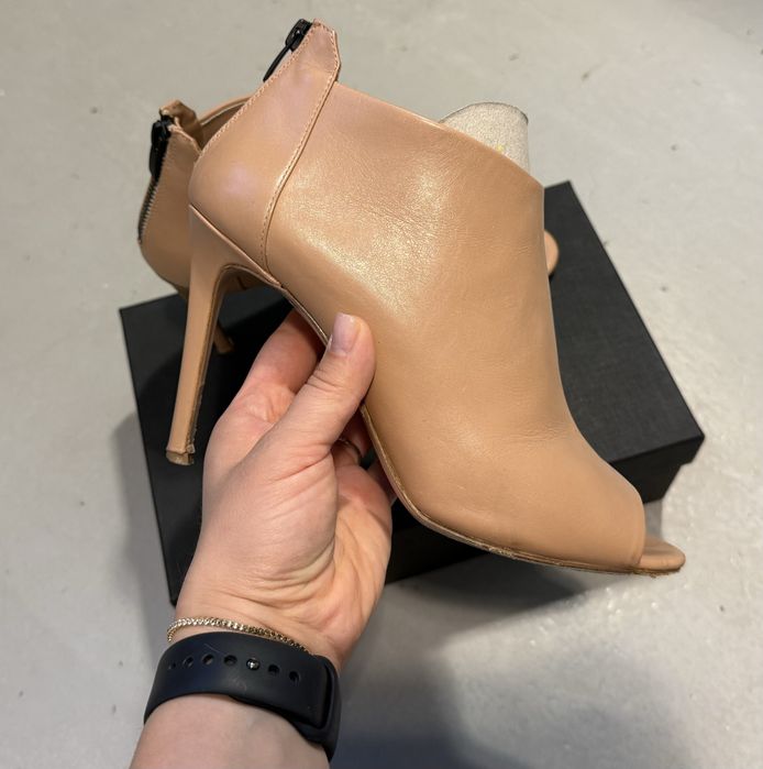 Botine Musette piele, nude, 40