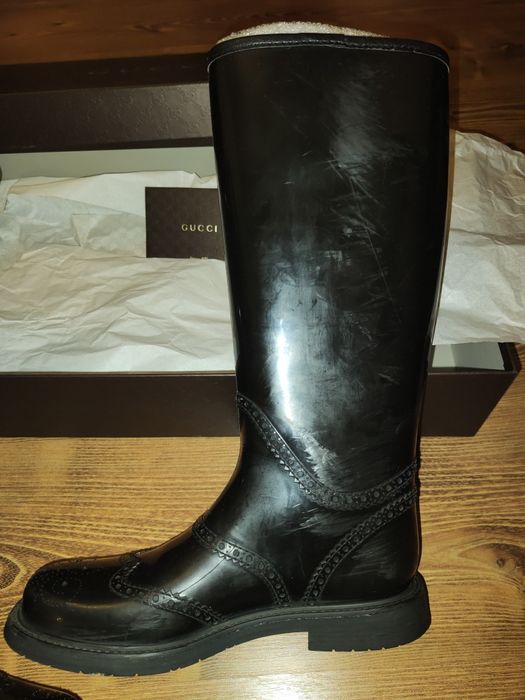 Cizme cauciuc Gucci ideale pentru ploaie și zăpadă