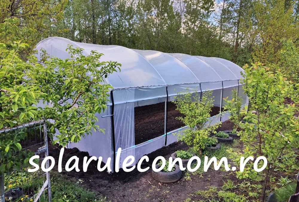 Solar(sera), 5x8 m(40 mp) din țeavă neagră, fară folie, 3050 lei