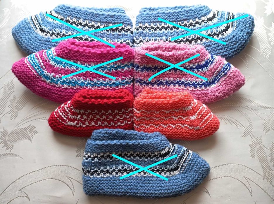 Домашно плетени терлици (мъжки, дамски и детски)