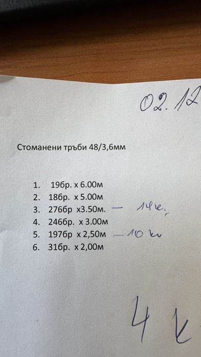 Метални тръби ф48