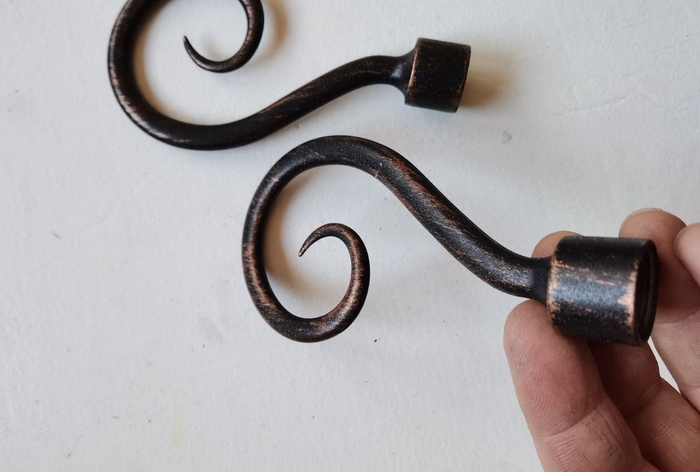 Galerie fier forjat perdea, accesorii 2x