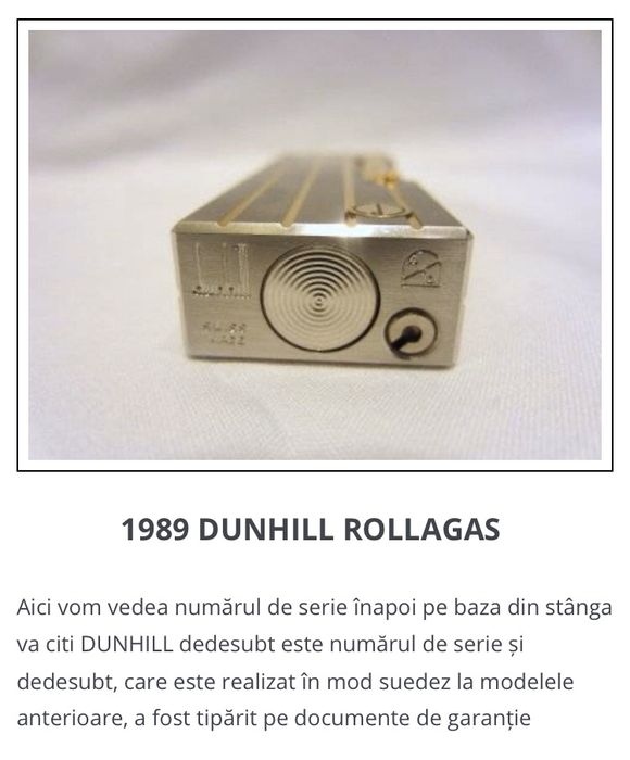 Bricheta dunhill rollagas 1989
