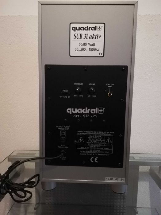 Subwoofer activ QUADRAL SUB 31 AKTIV cu amplificare - 80 W/Impecabil