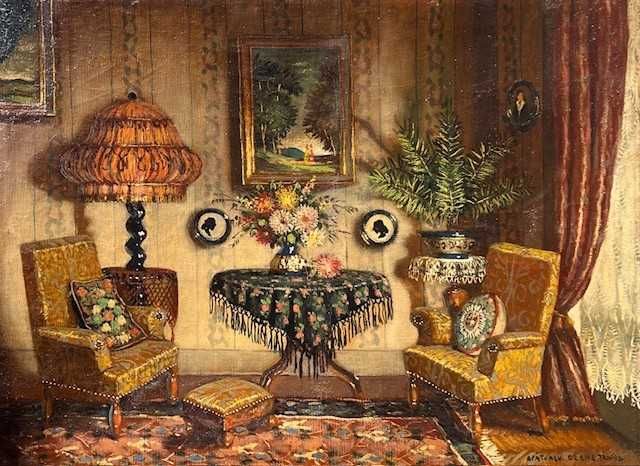 Tablou VECHI-100x70cm AUTENTIC ul/pz APATFALVI CZENE JANOS (1904-1984)