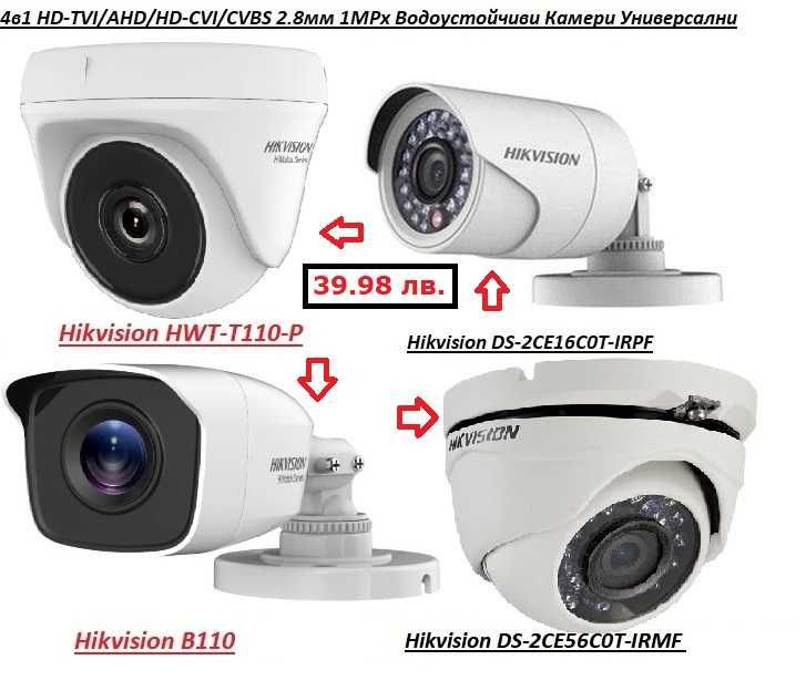 Детективски и Охранителни Услуги DAHUA Hikvision Системи за Видеонаблюдение Висококачествени Камери с Перфектно Цветно Дено-Нощно Виждане до 80 Метра