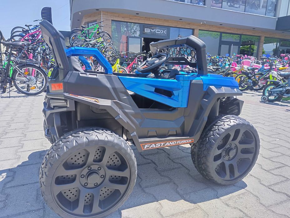 F1 Двуместен акумулаторен джип DUST син