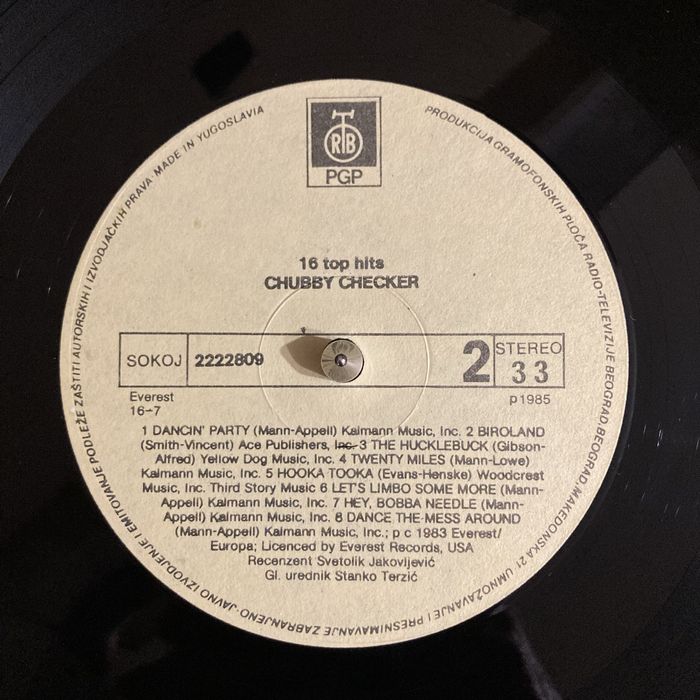 Chubby Checker – 16 Top Hits (vinyl, LP)