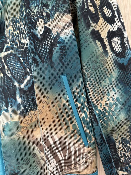 Двулицево кожено яке в цвят петрол