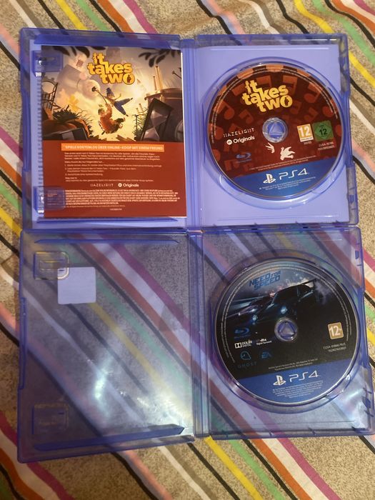 2 диска PS4 It Takes Two и Need For Speed