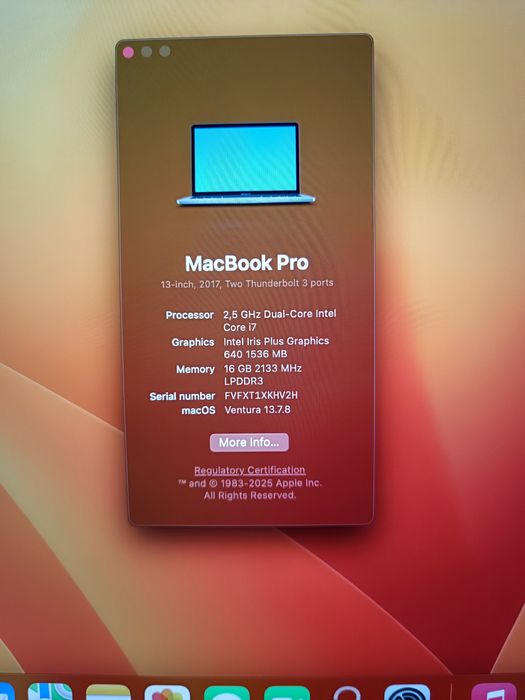 Лаптоп Apple MacBook Pro 2017