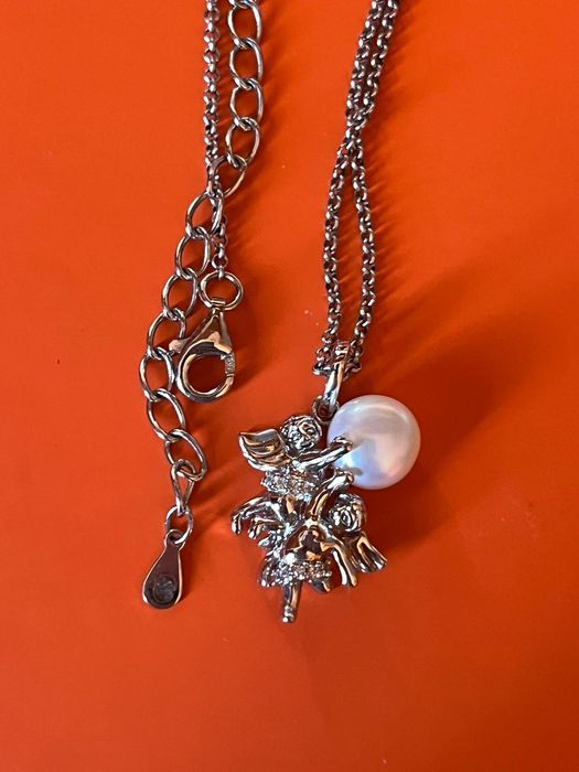 Сребърно колие зодия Близнаци (Swan Pearls)