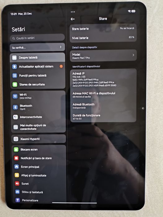 Vând tableta premium Xiaomi pad 7 pro