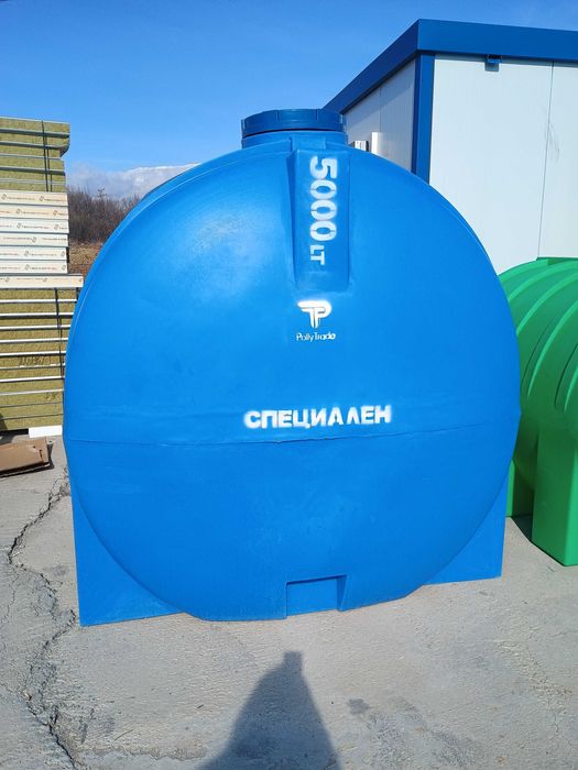 5000L хоризонтал за вода Здрав Полиетиленов Съд - Супер Цена