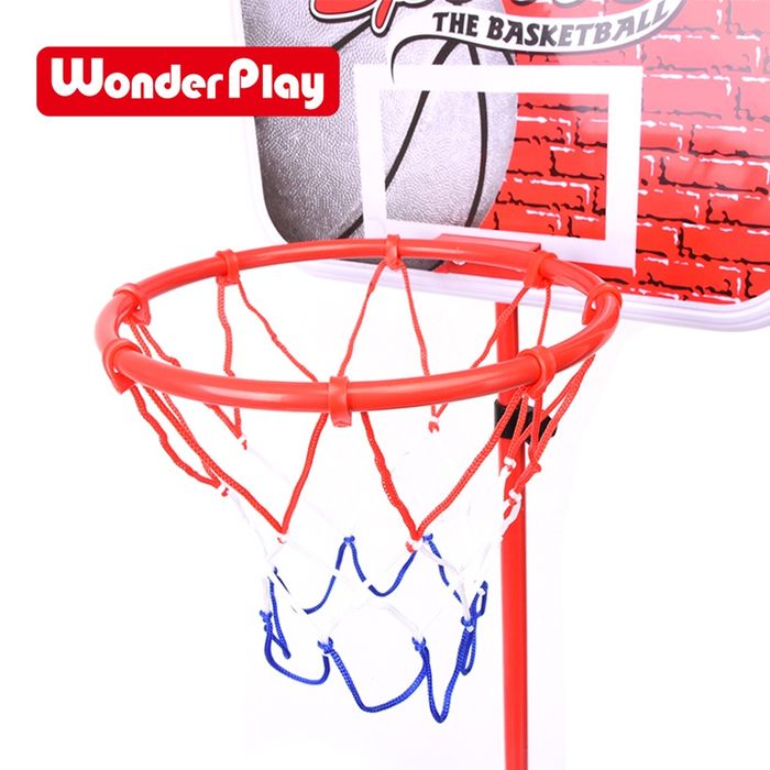 Баскетбольное кольцо со стойкой, мяч, насос.