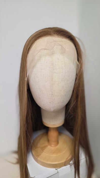 Perucă Sapphirewigs 13×6 lace front, 66 cm, maro deschis, densitate 150% – nouă