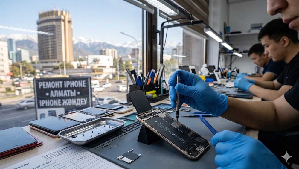 Замена стекла дисплея iphone/айфон