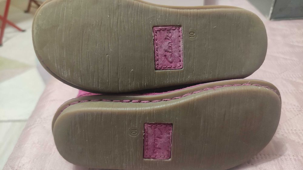 отуши Clarks, естествен розов велур, номер 28детски