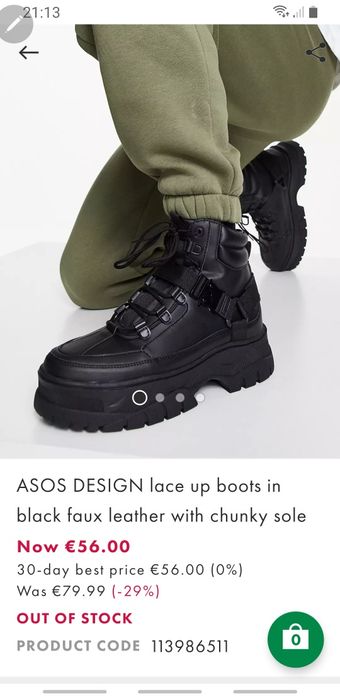 Ghete negre iarna Asos 43