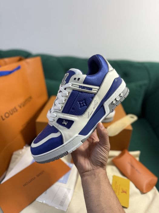 Adidasi Louis Vuitton Trainer piele naturala Full Box colectie noua