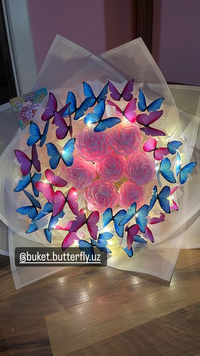 Букет из бабочек по доступной цене