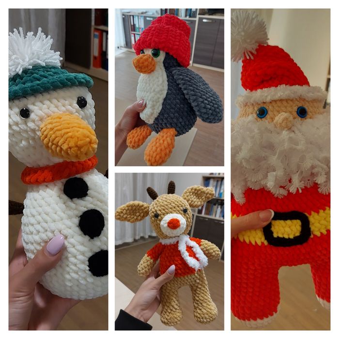 Плетени коледни играчки амигуруми
