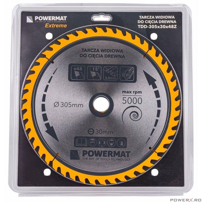 Disc circular pentru lemn, 305 x 30, 48 dinti, vidia, Powermat