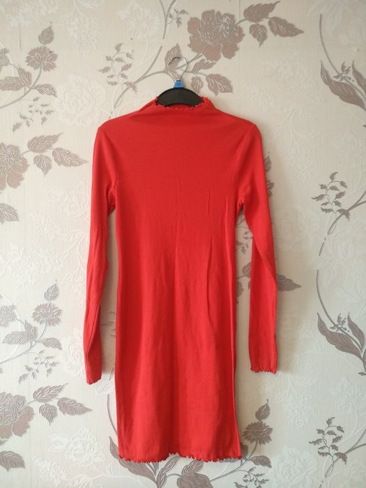 Платье сарафан белый с синими цветочками крестьянка