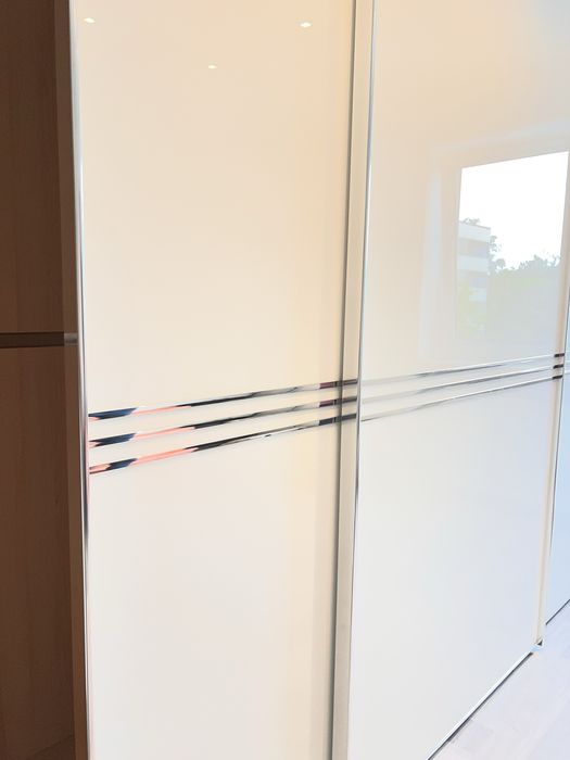 Dressing/Dulap 335/240/65 cm 3 usi culisante sticla alba XXXLutz
