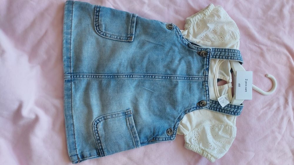 НОВ Дънков сукман от 2 части H&M 68 р-р