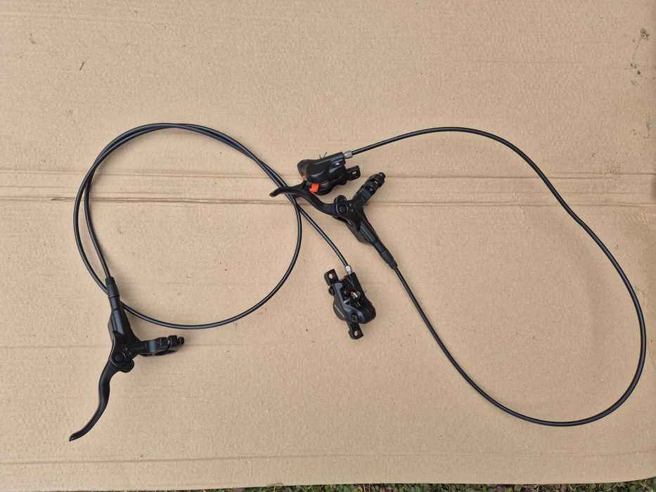 Set frane hidraulice Shimano BL-M395, fata-spate, placute noi